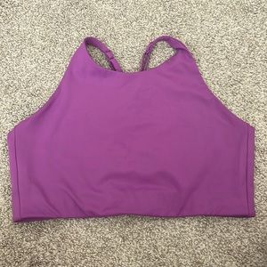 Girlfriend collective purple topanga halter bra